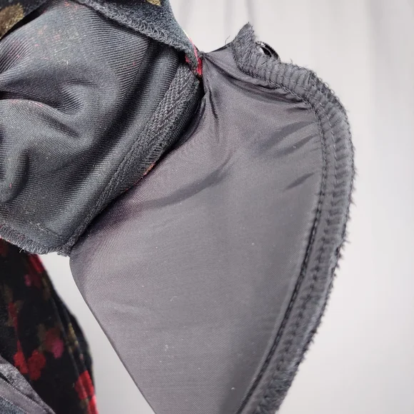 Vtg 90s Melissa Harper Velvet Dark Floral Blazer Women 12 Whimsigoth Cottagecore - Picture 10 of 14